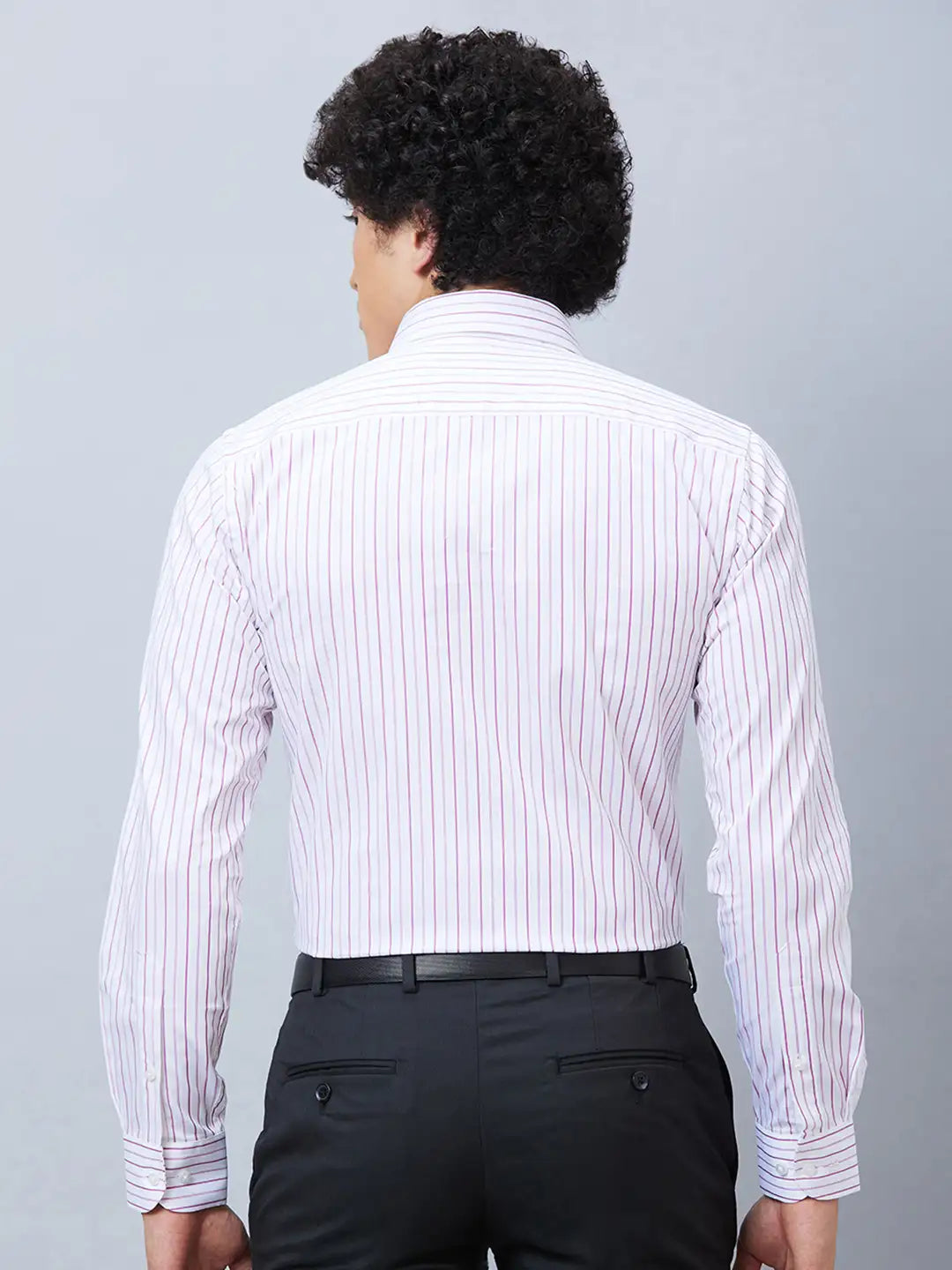 Raymond Men Violet Structure Slim Fit Cotton Shirts