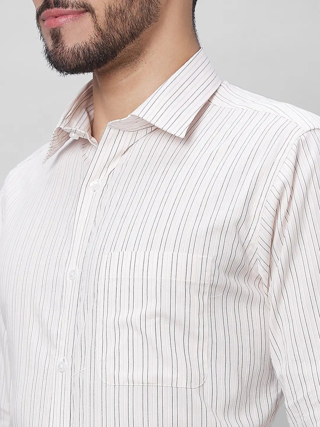 Raymond Men Pink Structured Slim Fit Cotton Formal Shirt