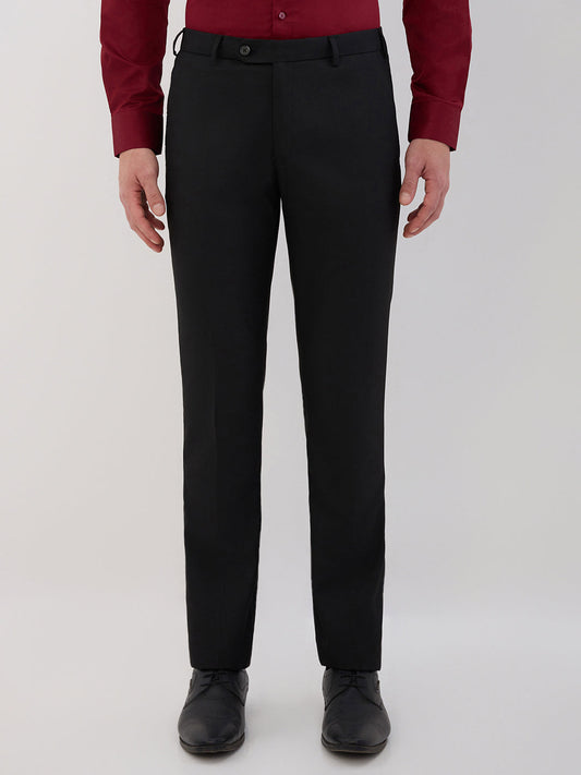 Raymond Men Maroon Structure Slim Fit Cotton Blend Shirt