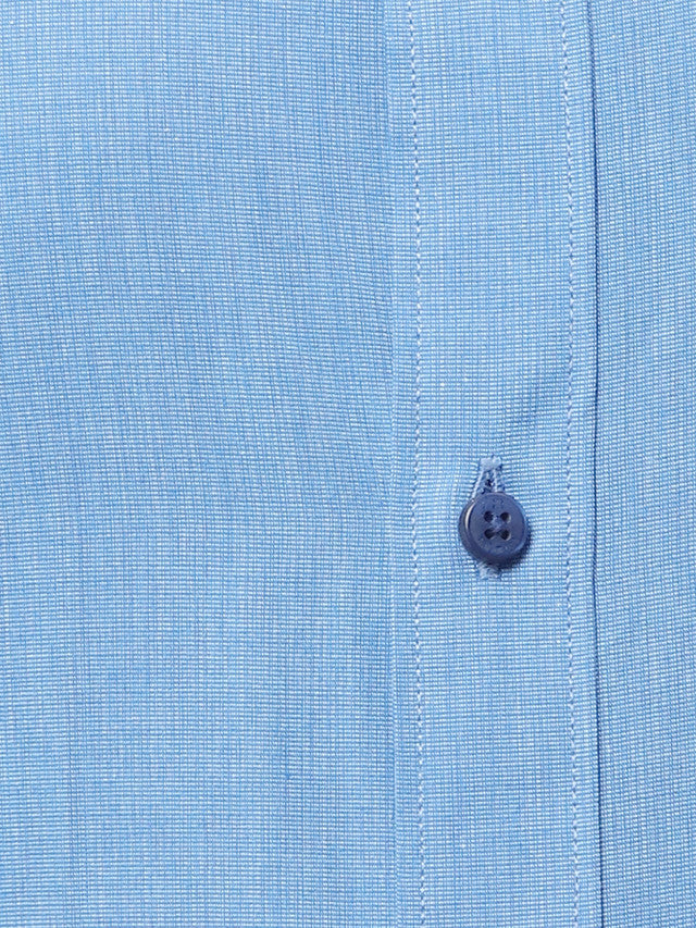 Raymond Men Blue Solid Slim Fit Cotton Shirt