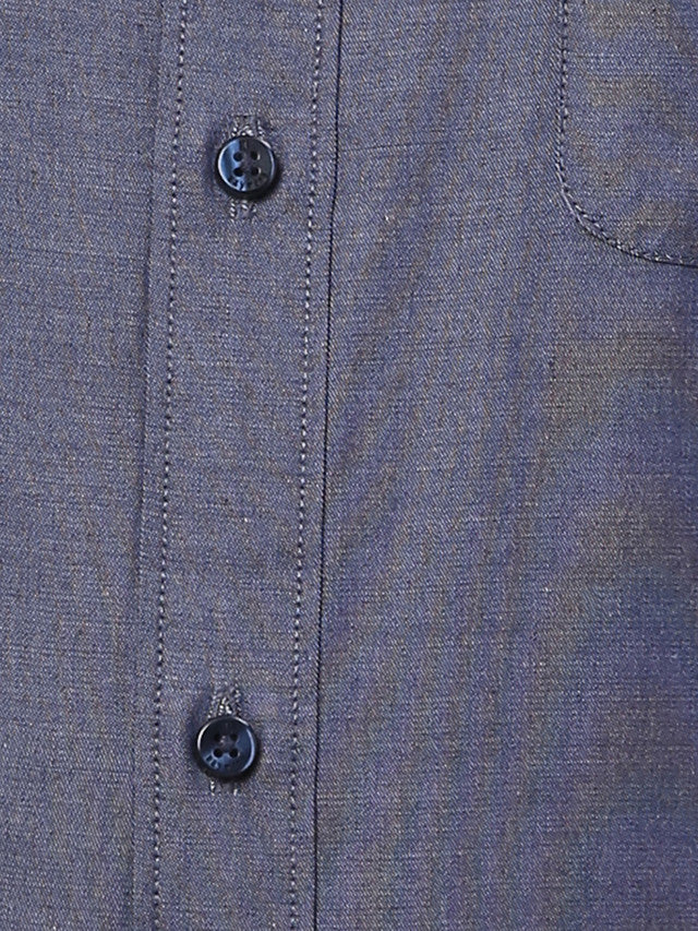 Raymond Grey Solid Slim Fit Cotton Formal Shirt