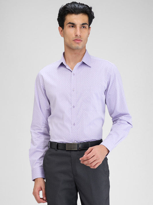 Raymond Purple Structure Slim Fit Full Sleeve Cotton Shirt