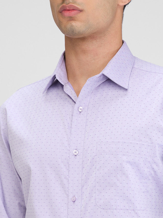 Raymond Purple Structure Slim Fit Full Sleeve Cotton Shirt