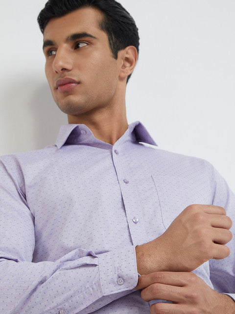 Raymond Purple Structure Slim Fit Full Sleeve Cotton Shirt