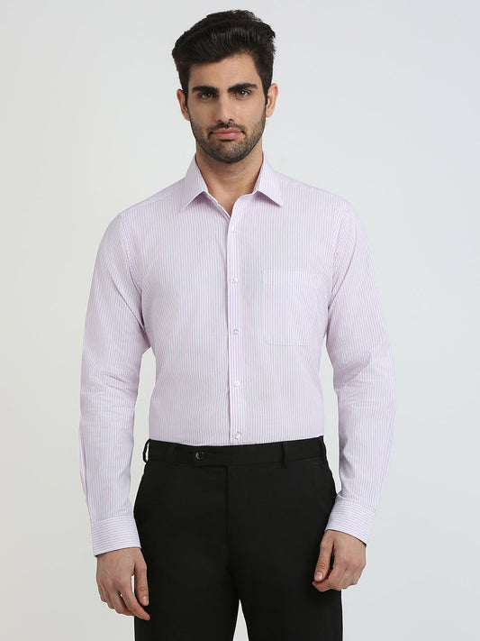 Raymond Men Purple Structure Slim Fit Cotton Formal Shirt