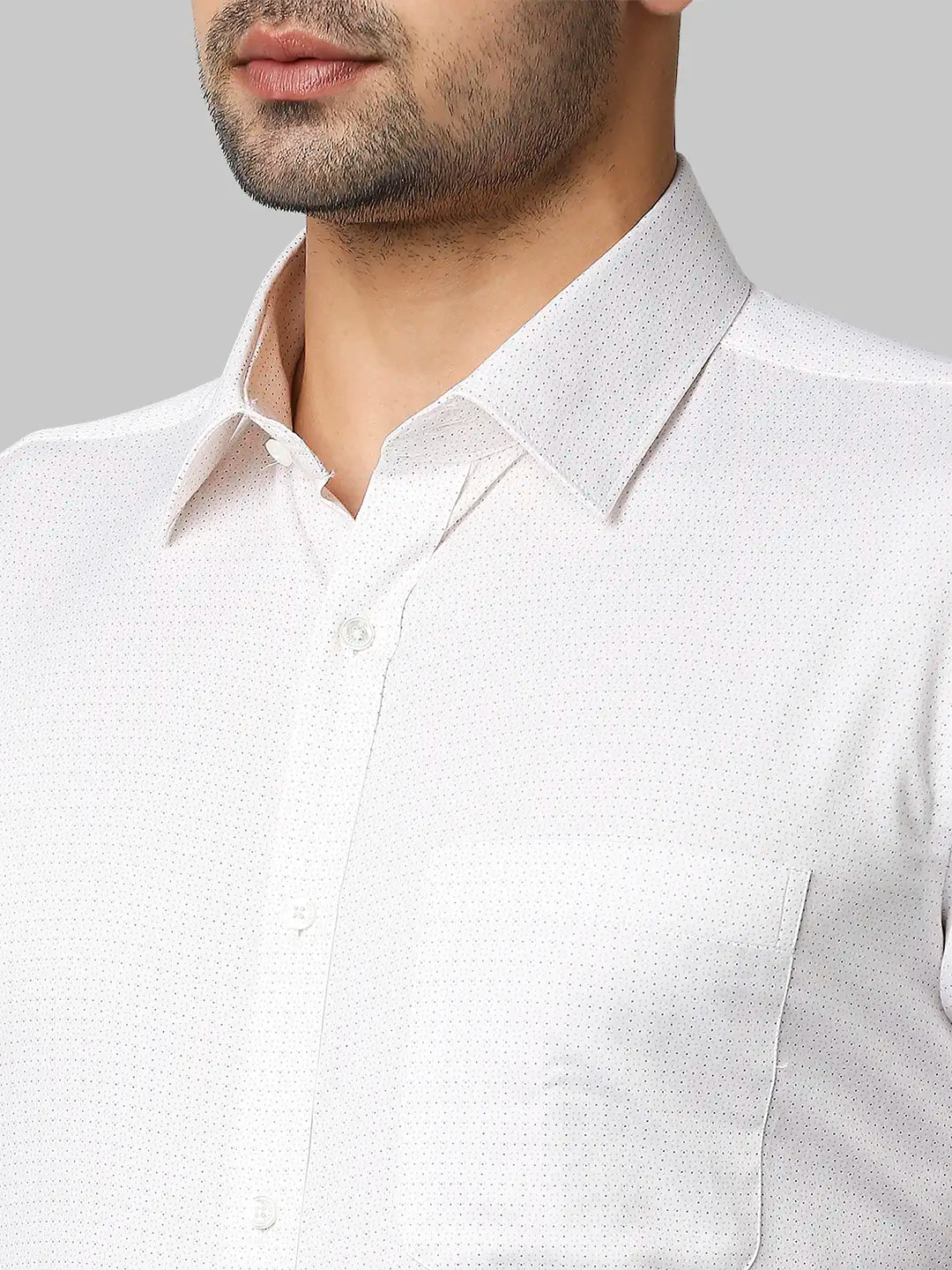 Raymond Men Orange Print Slim Fit Cotton Shirts