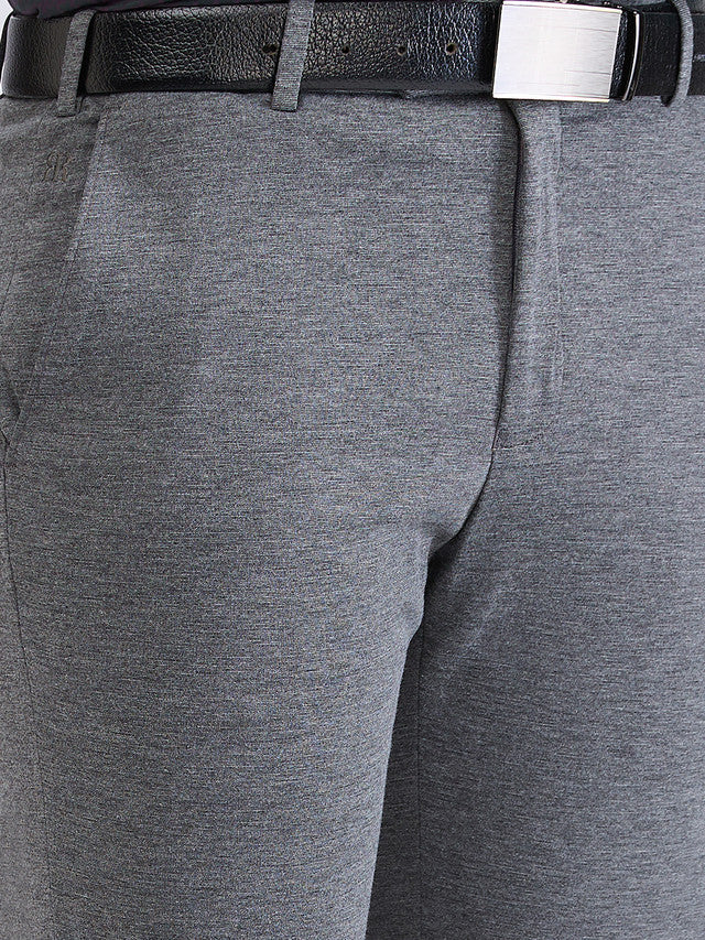 Raymond Men Grey Solid Slim Fit Trouser