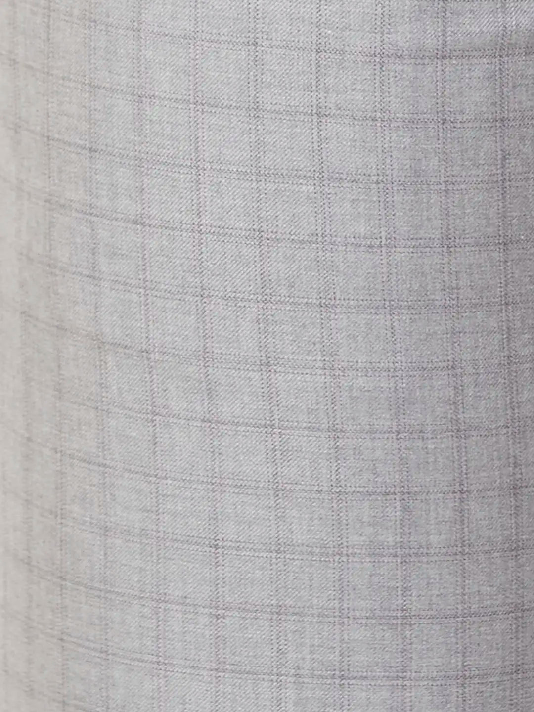 Raymond Contemporary Fit Checkered Medium Grey Trouser