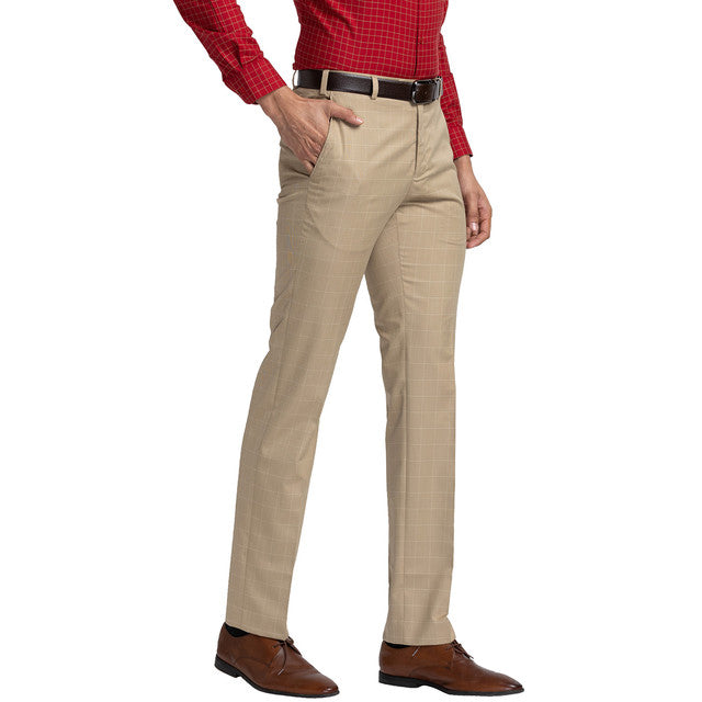 Raymond Brown Checks Contemporary Fit Polyester Blend Trouser