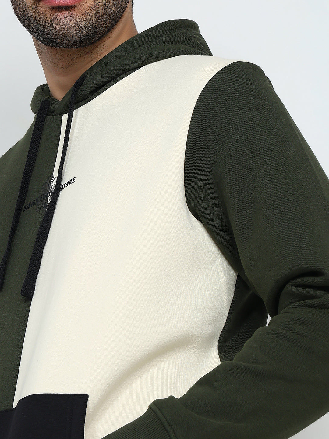 Parx Men Green Cut & Sew Regular Fit Cotton Blend Sweatshirt