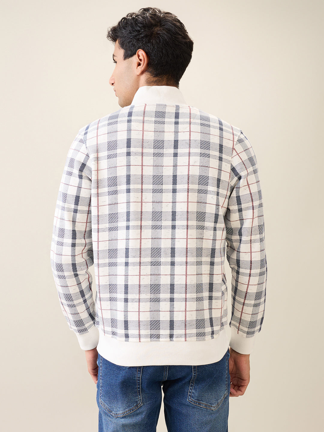 Parx Men White Printed Regular Fit Cotton Blend Sweatshirt