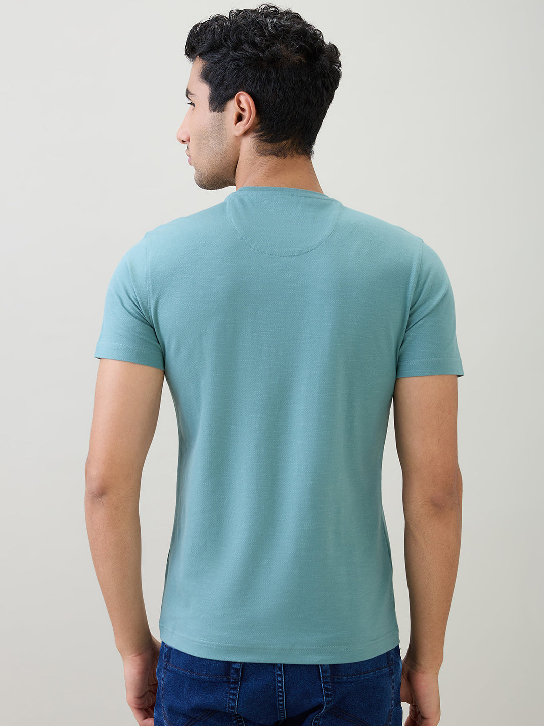 Parx Men Green Graphic Regular Fit Cotton Half Sleeve T-Shirt