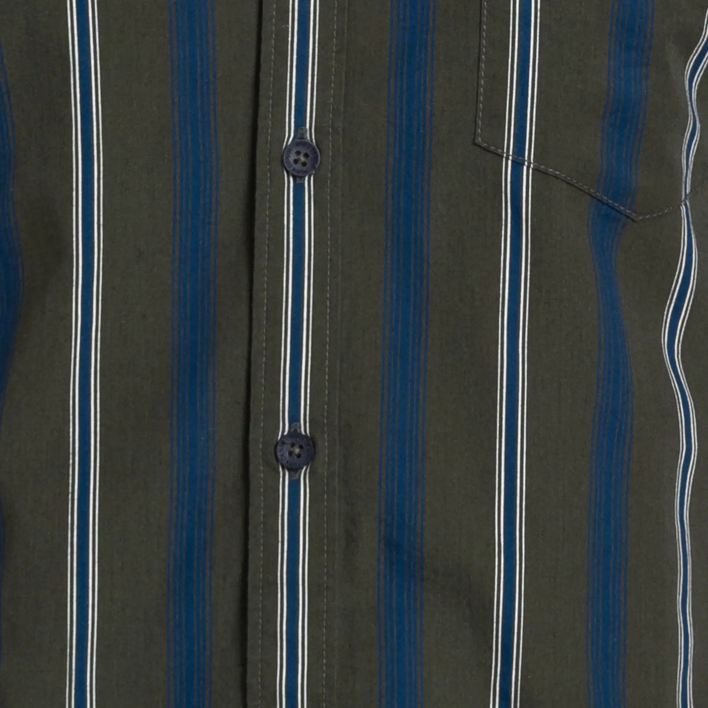 Parx Men Green Stripe Slim Fit Cotton Full Sleeve Cutway Collar Shirt