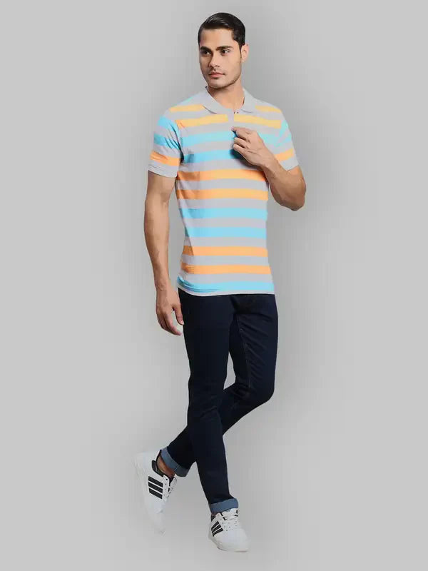 Men Blue Skinny Cropped Fit Plain Cotton Blend Jeans