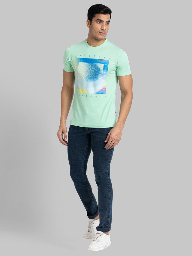 Parx Men Black Self Design Tapered Fit Jeans