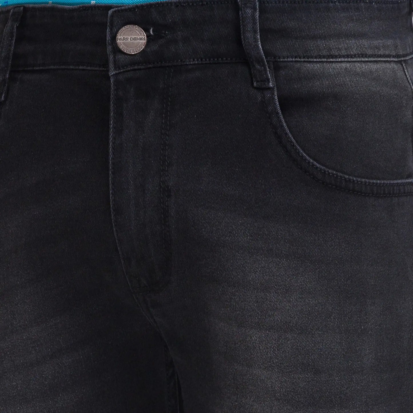 Men Black Skinny Cropped Fit Twill Cotton Blend Jeans