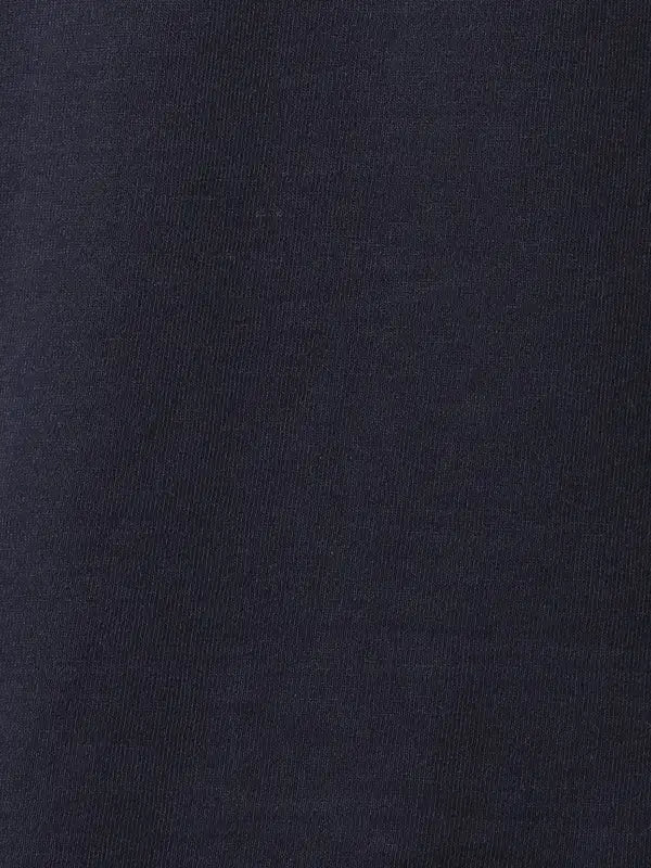 Men Blue Regular Fit Yarn Dyed Cotton Round Neck Collar Polo T-Shirt