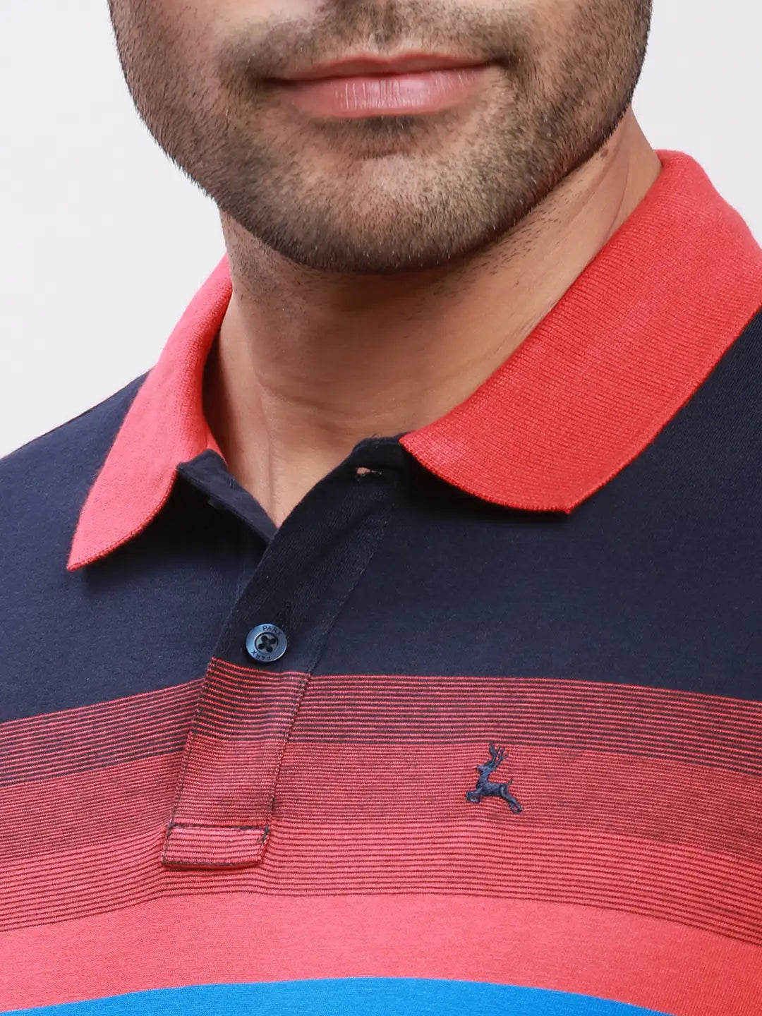 Parx Men Red Yarn Dyed Regular Fit Cotton T-Shirt