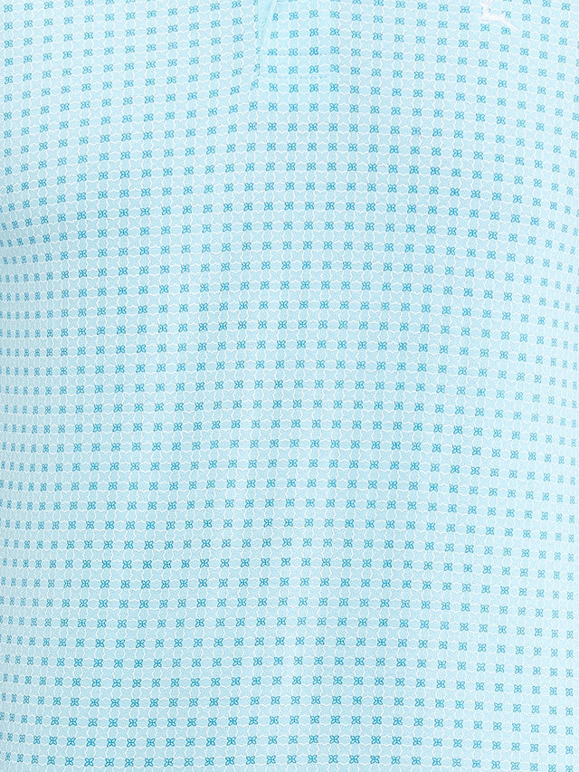 Parx Blue Printed Regular Fit Cotton T-Shirt