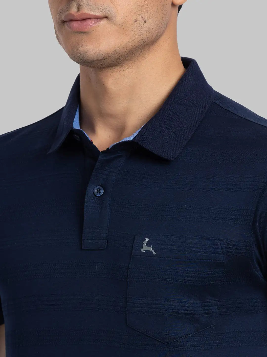 Men Black Regular Fit Jacquard  Cotton   T-Shirt