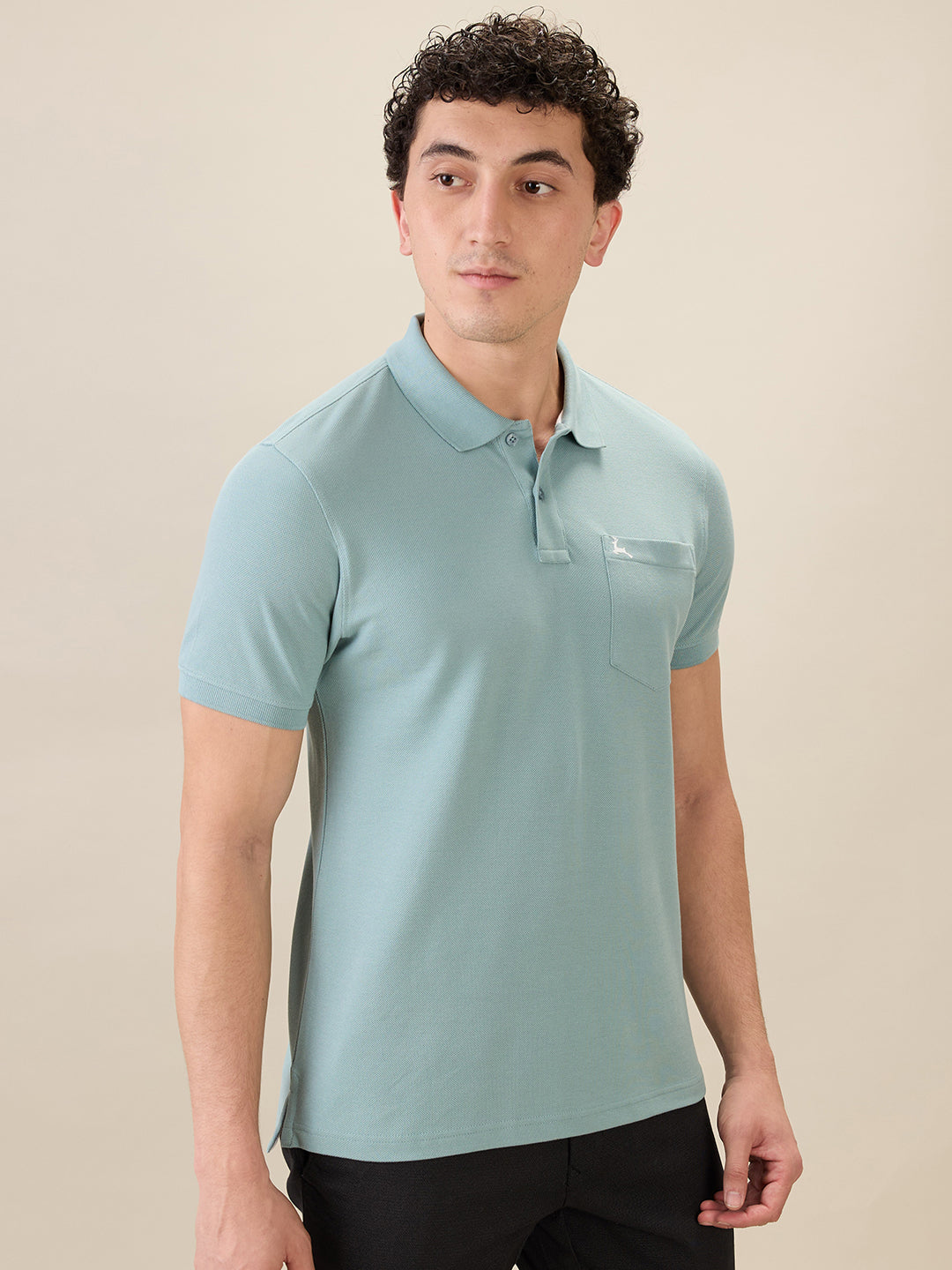 Parx Men Green Solid Regular Fit Cotton Half Sleeve T-Shirt