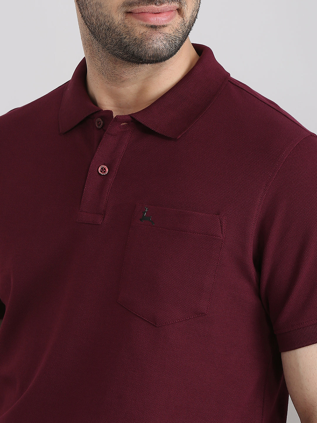 Parx Men Purple Solid Regular Fit Cotton Half Sleeve T-Shirt