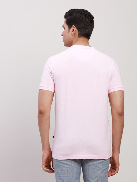 Parx Men Red Regular Fit Solid Contrast Neck T-Shirt