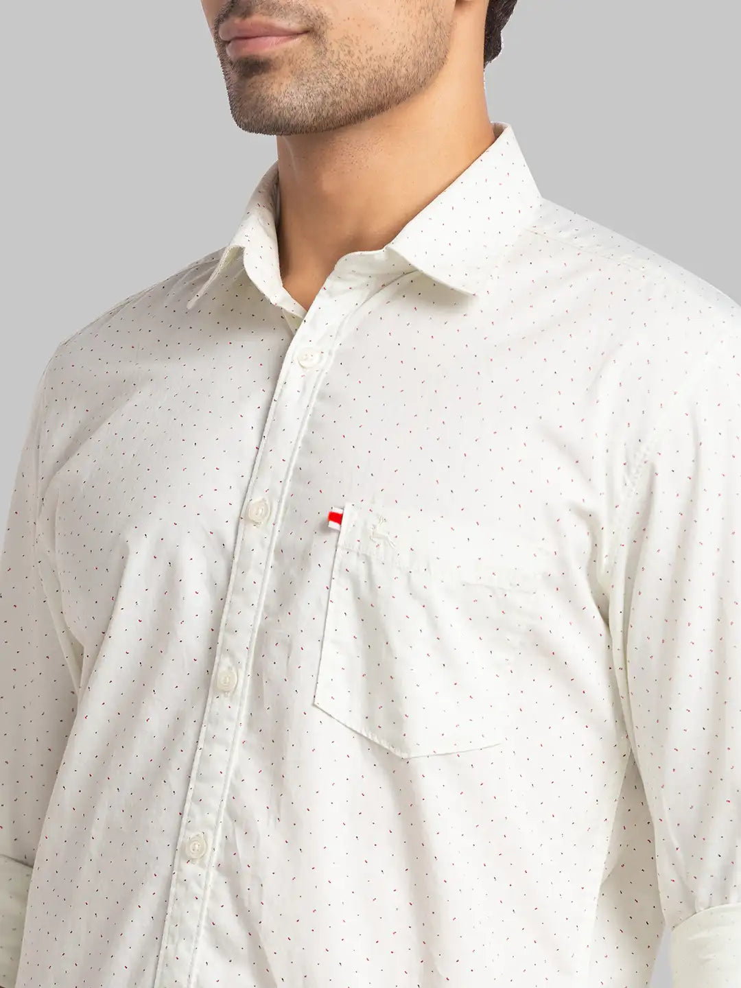 Parx Men Brown Printed Slim Fit Cotton Casual Shirt