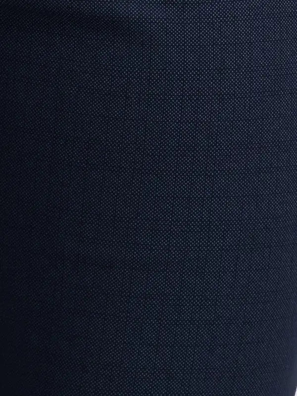 Men Blue Super Slim Fit Print Cotton Blend Trouser