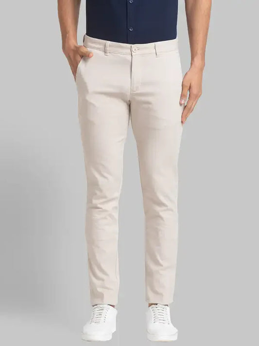 Men Fawn Super Slim Fit Print Cotton Blend Trouser