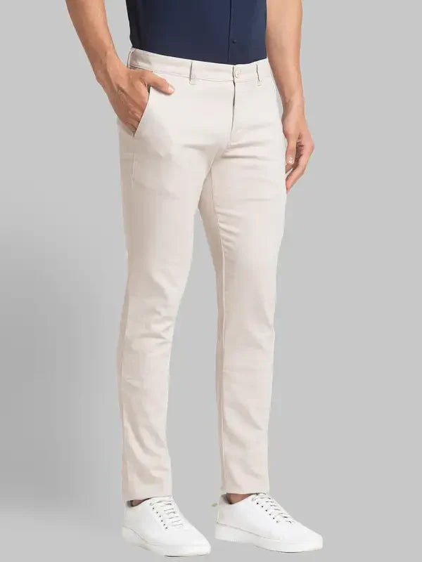 Men Fawn Super Slim Fit Print Cotton Blend Trouser