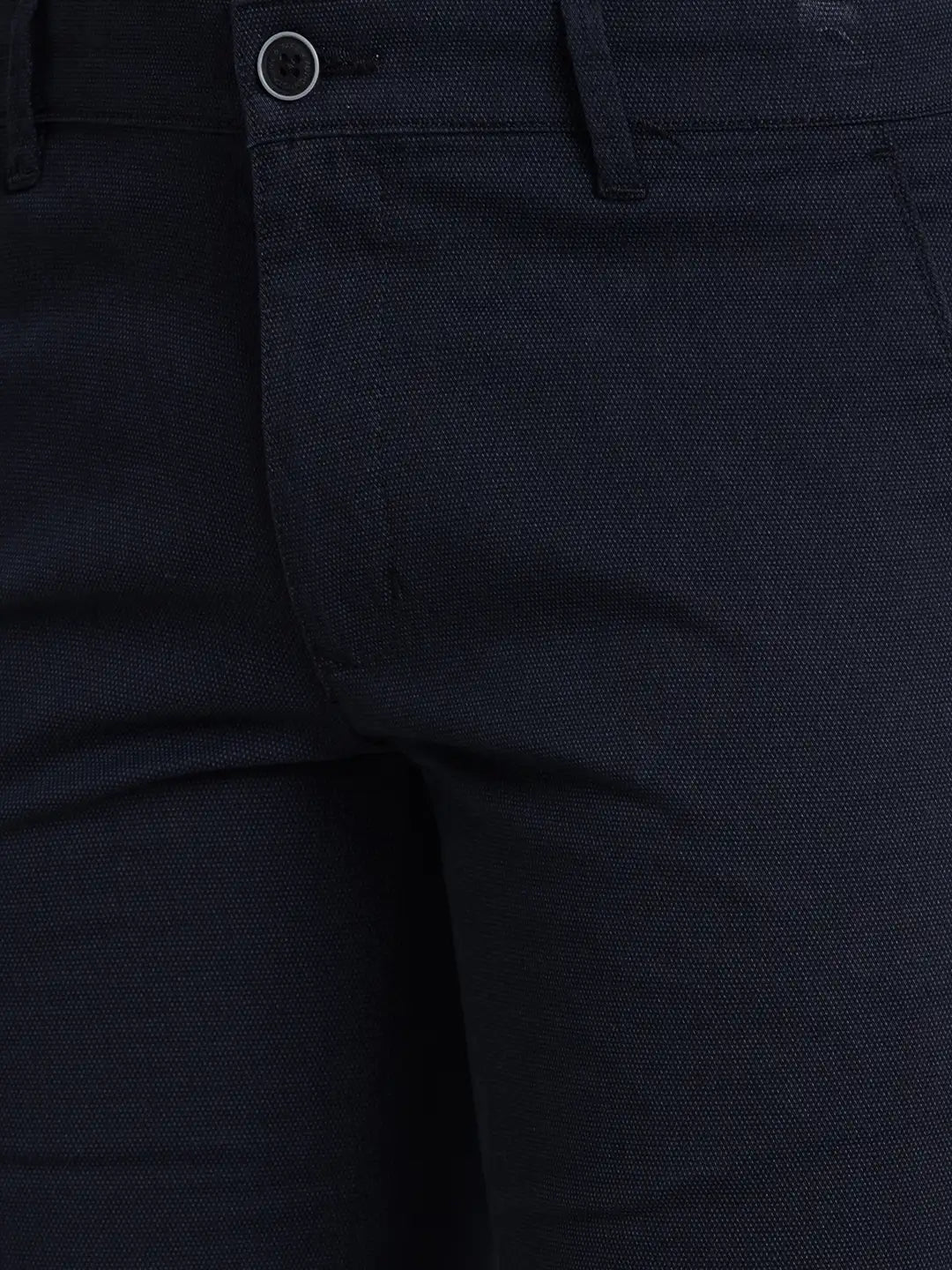 Parx Men Black Super Slim Fit Print Cotton Blend Trouser