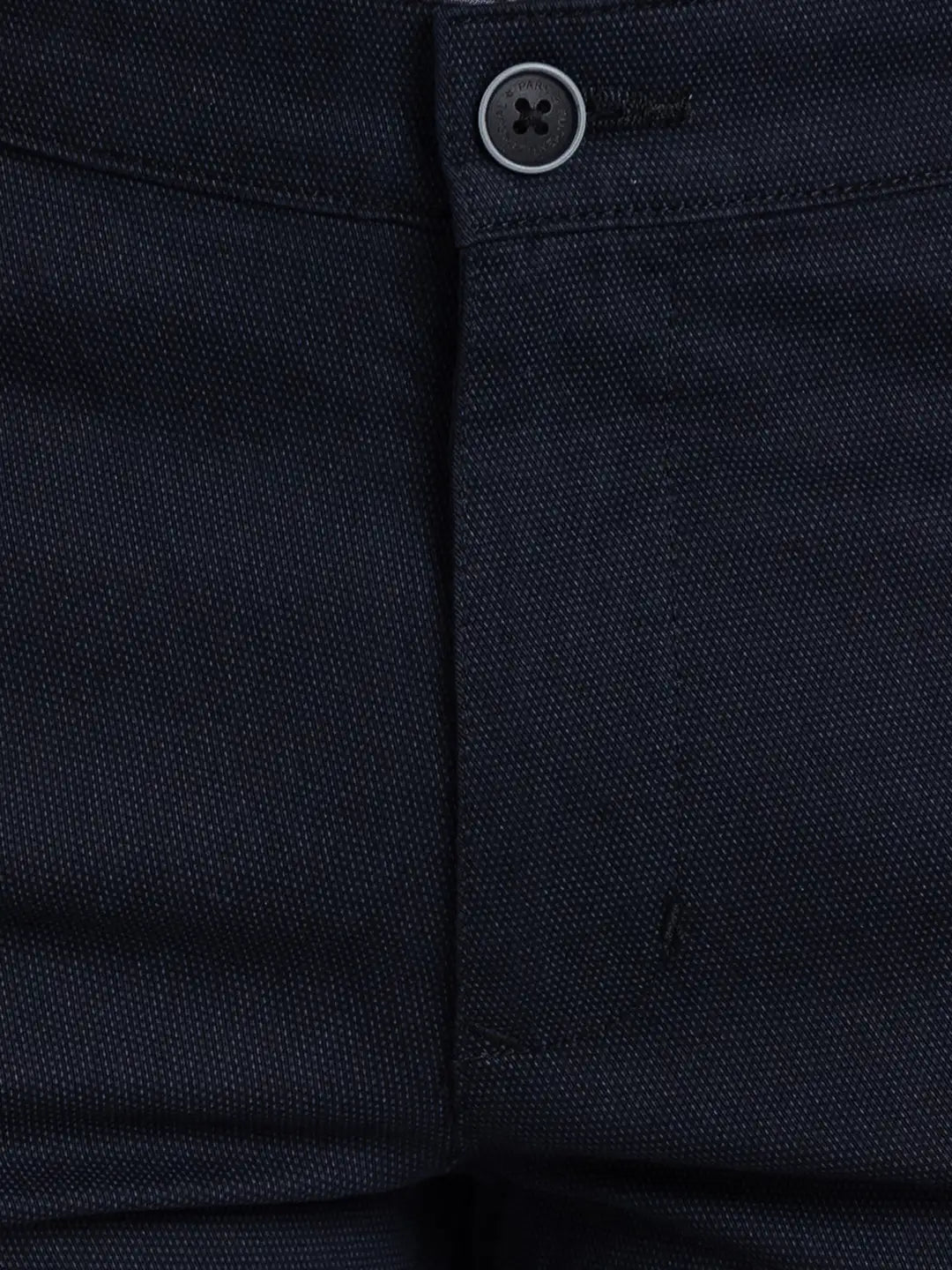 Parx Men Black Super Slim Fit Print Cotton Blend Trouser