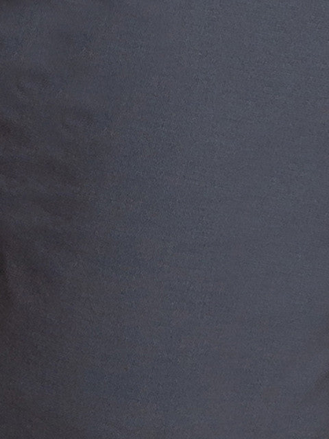 Parx Men Blue Piece Dyed Low Rise Tapered Fit Cotton Blend Trouser