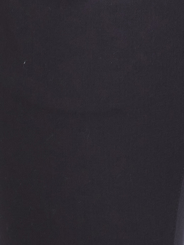 Parx Men Black Solid Tapered Fit Trouser