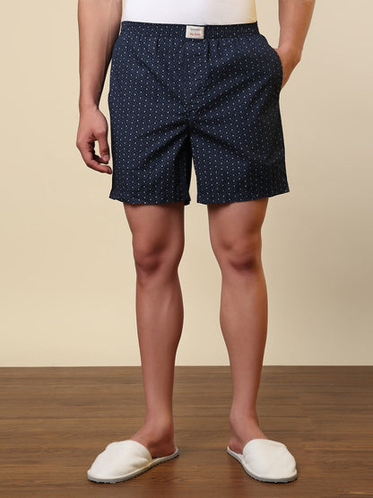 Sleepz Men Multi-Colour Printed Regular Fit Cotton Boxer