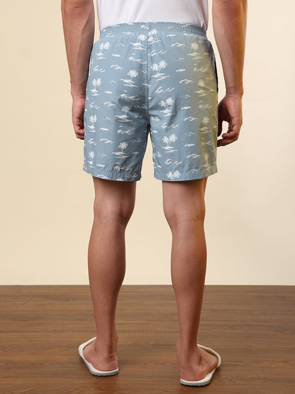 Sleepz Men Grey Printed Regular Fit Cotton Boxer