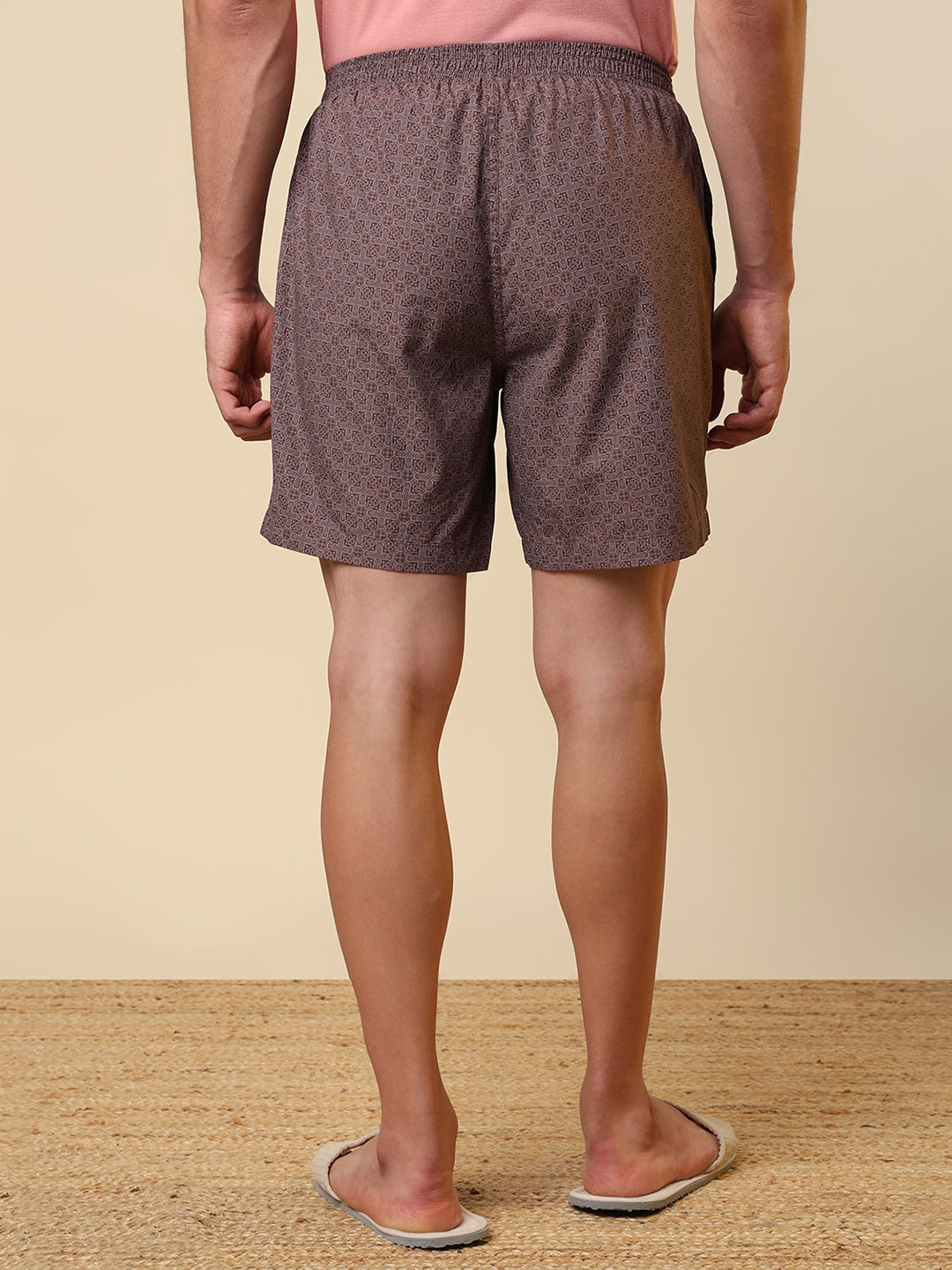 Sleepz Men Red Printed Regular Fit Cotton Boxer