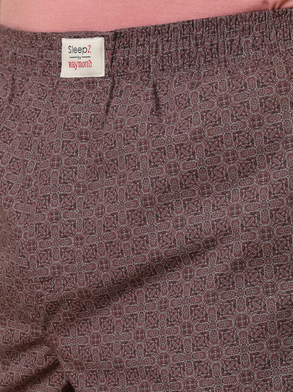 Sleepz Men Red Printed Regular Fit Cotton Boxer