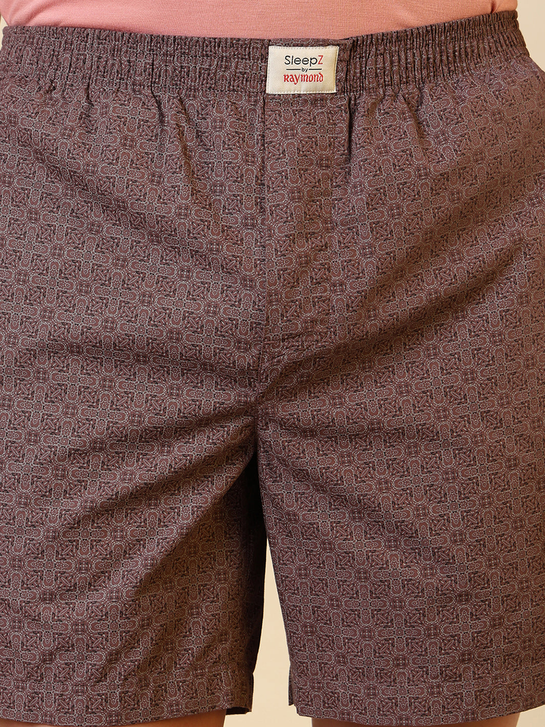 Sleepz Men Red Printed Regular Fit Cotton Boxer