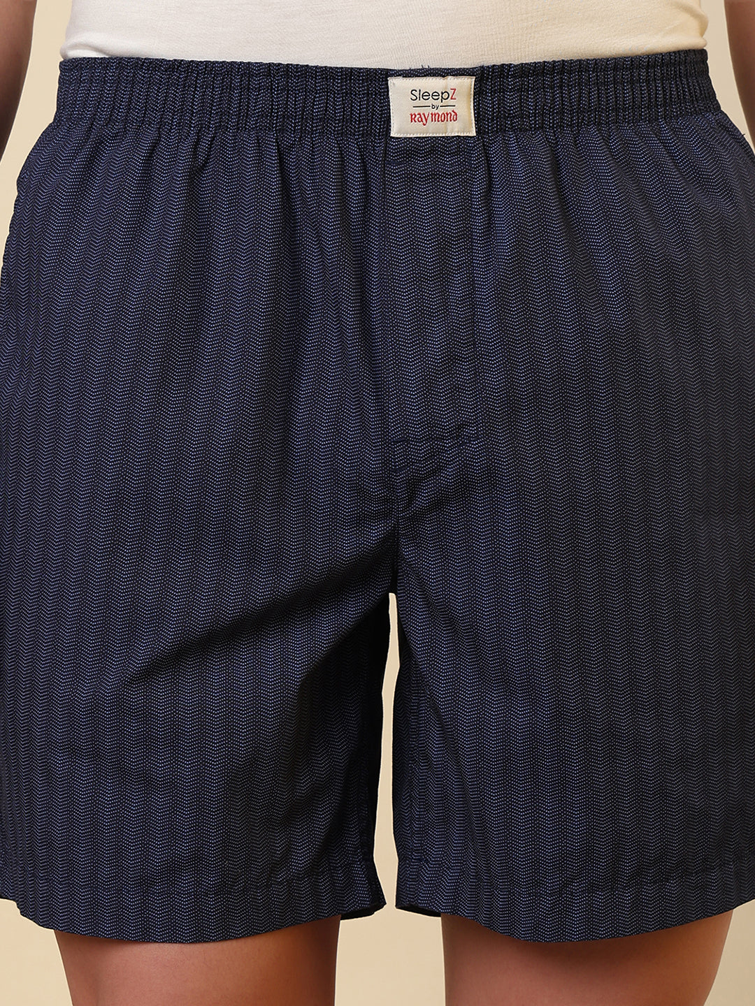Sleepz Men Blue Printed Regular Fit Cotton Boxer