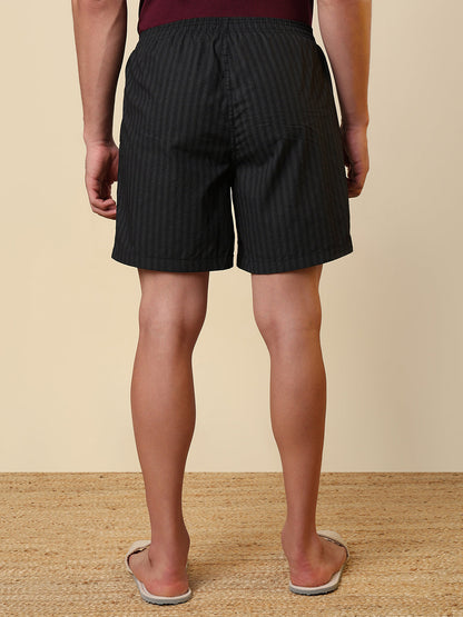 Sleepz Men Black Printed Regular Fit Cotton Boxer