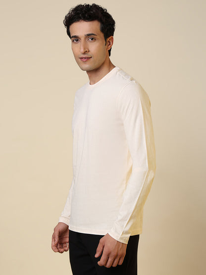 Sleepz Men Brown Solid Regular Fit Cotton T-Shirt