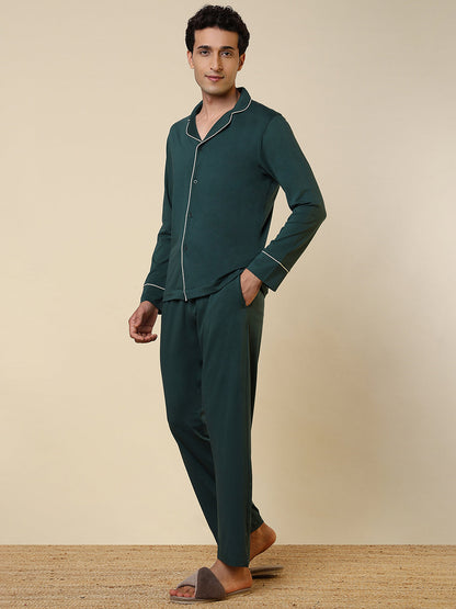 Sleepz Men Multi-Colour Solid Cotton Blend Garment Kit