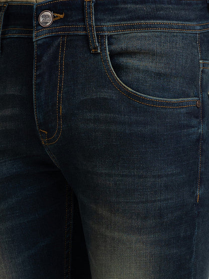 Colorplus Men Brown Yarn Dyed Tapered Fit Jeans