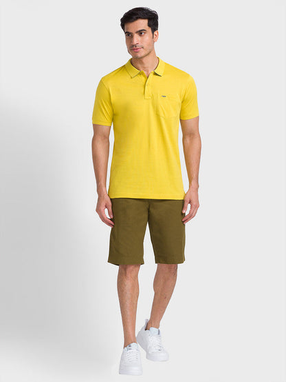 Colorplus Men Green Solid Contemporary Fit Shorts