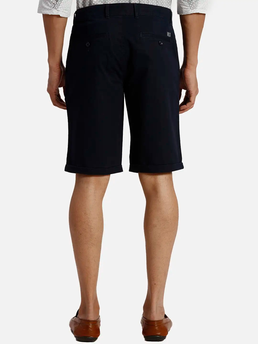 Colorplus Regular Fit Solid Dark Blue Short