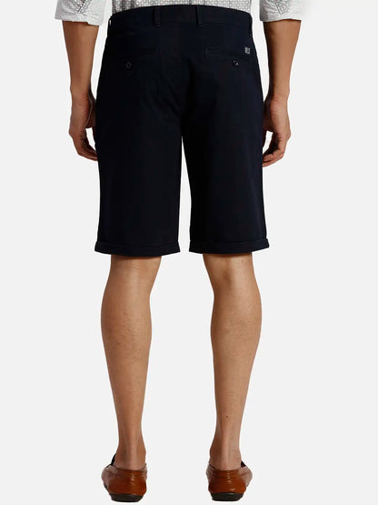 Colorplus Regular Fit Solid Dark Blue Short