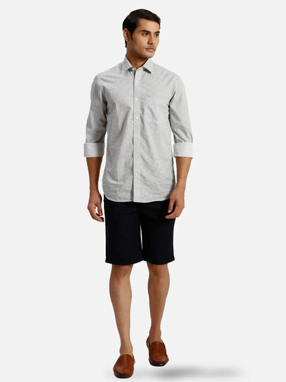 Colorplus Regular Fit Solid Dark Blue Short