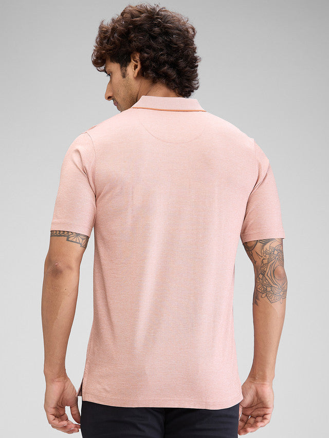 Colorplus Orange Solid Comfort Fit Cotton T-Shirt